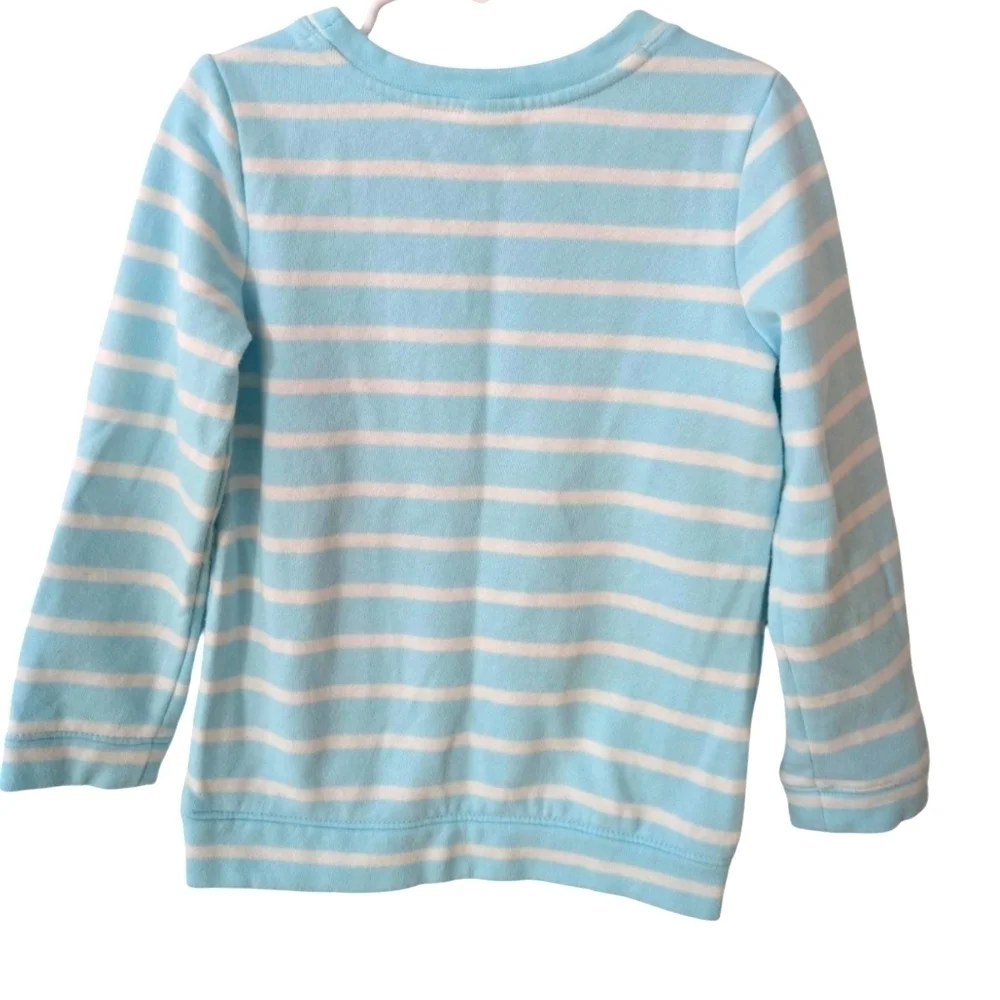Gymboree Girls Light Blue and White Striped Sweatshirt Size 5T